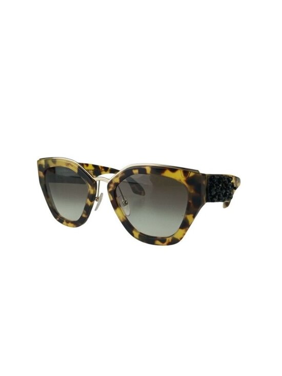 Prada Sunglasses Brown Acetate Tortoiseshell Pattern Gold Eyewear main image 7